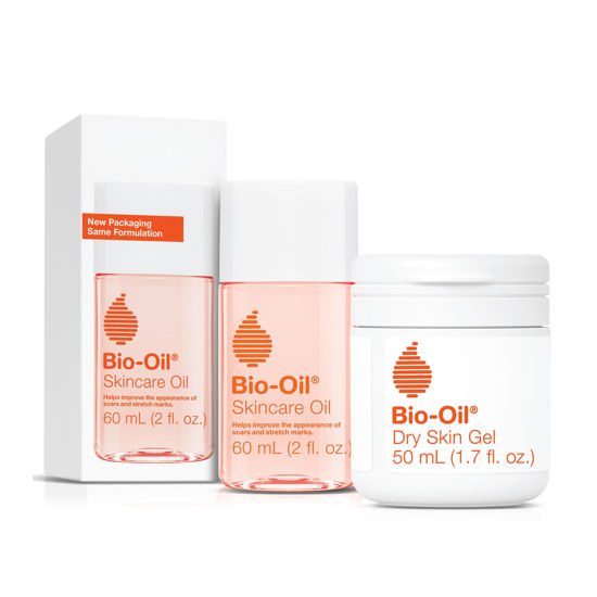 Picture of Bio-Oil Travel Skincare Bundle for Scars, Stretch Marks, and Dry Skin, Includes Skin Care Oil (2 oz) and Dry Skin Gel (1.7 oz)