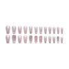 Picture of DANMANR Long Press on Nails Square French Fake Nails Full Cover Nude Acrylic False Nails for Women and Girls 24PCS (Multicolor Medium Coffin)