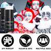 Picture of LOKFAR Light Blue and White Face Paint Halloween Makeup Kit, White Foundation Makeup Eye Black Stick, Blue White Face Makeup for Halloween Zombie Clown Vampire Avatar Sally Corpse Bride Joker Makeup