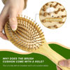 Picture of MRD Hair Brush Set, Natural Bamboo Comb Paddle Detangling Hairbrush, Wide-tooth and tail comb No Bristle, suit for Women Men and Kids Thick/Thin/Curly/Dry Hair Gift kit