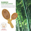 Picture of MRD Hair Brush Set, Natural Bamboo Comb Paddle Detangling Hairbrush, Wide-tooth and tail comb No Bristle, suit for Women Men and Kids Thick/Thin/Curly/Dry Hair Gift kit