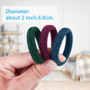 Picture of BAOLI 100PCS Seamless Hair Ties, Soft Ponytail Holders, Nylon Thick Hair Ties Bands, Large Hair Elastic Holder No Damage for Heavy Hair, 2 Inch in Diameter, 5 Colors with Gold Thread