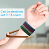 Picture of BAOLI 100PCS Seamless Hair Ties, Soft Ponytail Holders, Nylon Thick Hair Ties Bands, Large Hair Elastic Holder No Damage for Heavy Hair, 2 Inch in Diameter, 5 Colors with Gold Thread
