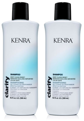 Picture of Kenra Clarify Shampoo | Deep Cleansing | Color-Safe | Removes Dulling Deposits & Product Build Up | Brightens Highlighted, Bleached, or Gray Hair | Adds Shine | All Hair Types | (2-Pack)