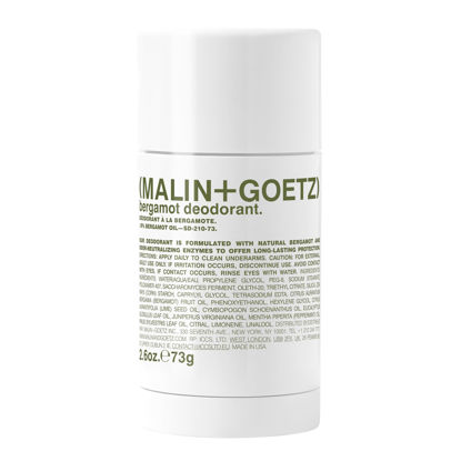 Picture of Malin + Goetz Bergamot Deodorant, 2.6 oz. - Men & Women's Stick Deodorant, Scented Deodorant for All Skin Types, Natural Fragrance & Color, Aluminum Free Natural Deodorant
