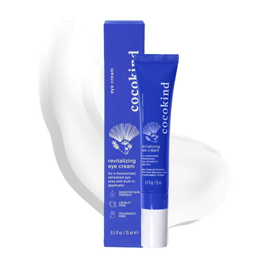 Picture of Revitalizing Eye Cream by Cocokind, Depuff & Reduce Fine Lines and Wrinkles, Cream for Firmer and Brighter Looking Eye Area, Hydrating with a Cool Metal Applicator Tip, 0.5 Fl Oz