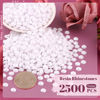 Picture of 2500PCS 5mm Resin Rhinestones in Bulk (White), Bedazzling Flatback Crystals for Crafts DIY Nail Decoration, Gems Charms for Tumbler Shoes Clothing Fabric with Pickup Pen and Tweezers