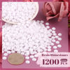 Picture of 1200PCS 6mm Resin Rhinestones in Bulk (White), Bedazzling Flatback Crystals for Crafts DIY Nail Decoration, Gems Charms for Tumbler Shoes Clothing Fabric with Pickup Pen and Tweezers