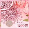 Picture of 1200PCS 6mm Resin Rhinestones in Bulk (Dark Pink), Bedazzling Flatback Crystals for Crafts DIY Nail Decoration, Gems Charms for Tumbler Shoes Clothing Fabric with Pickup Pen and Tweezers