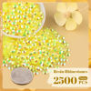 Picture of 2500PCS 5mm Resin Jelly Rhinestones in Bulk (Lemon Yellow AB), Bedazzling Flatback Crystals Rhinestones for Crafting DIY Nail Decoration, Gems Diomand Charms for Tumbler Shoes Clothing Fabric