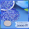 Picture of 5000PCS 3mm Resin Jelly Rhinestones in Bulk (Dark Blue AB), Bedazzling Flatback Crystals Rhinestones for Crafting DIY Nail Decoration, Gems Diomand Charms for Tumbler Shoes Clothing Fabric