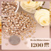 Picture of 2500PCS 5mm Resin Rhinestones in Bulk (Champagne), Bedazzling Flatback Crystals for Crafts DIY Nail Decoration, Gems Charms for Tumbler Shoes Clothing Fabric with Pickup Pen and Tweezers