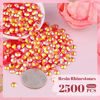 Picture of 2500PCS 5mm Resin Jelly Rhinestones in Bulk (Red AB), Bedazzling Flatback Crystals Rhinestones for Crafting DIY Nail Decoration, Gems Diomand Charms for Tumbler Shoes Clothing Fabric