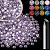 Picture of 1200PCS 6mm Resin Rhinestones in Bulk (Light Purple), Bedazzling Flatback Crystals Rhinestones for Crafting DIY Nail Decoration, Gems Diomand Charms for Tumbler Shoes Clothing Fabric
