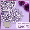 Picture of 1200PCS 6mm Resin Rhinestones in Bulk (Light Purple), Bedazzling Flatback Crystals Rhinestones for Crafting DIY Nail Decoration, Gems Diomand Charms for Tumbler Shoes Clothing Fabric