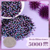 Picture of 5000PCS 3mm Resin Jelly Rhinestones in Bulk (Purplish Black AB), Bedazzling Flatback Crystals Rhinestones for Crafting DIY Nail Decoration, Gems Diomand Charms for Tumbler Shoes Clothing Fabric