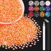 Picture of 5000PCS 3mm Resin Jelly Rhinestones in Bulk (Orange AB), Bedazzling Flatback Crystals Rhinestones for Crafting DIY Nail Decoration, Gems Diomand Charms for Tumbler Shoes Clothing Fabric