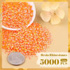 Picture of 5000PCS 3mm Resin Jelly Rhinestones in Bulk (Orange AB), Bedazzling Flatback Crystals Rhinestones for Crafting DIY Nail Decoration, Gems Diomand Charms for Tumbler Shoes Clothing Fabric