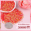 Picture of 5000PCS 3mm Resin Jelly Rhinestones in Bulk (Red AB), Bedazzling Flatback Crystals Rhinestones for Crafting DIY Nail Decoration, Gems Diomand Charms for Tumbler Shoes Clothing Fabric