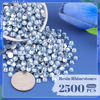 Picture of 2500PCS 5mm Resin Rhinestones in Bulk (Light Blue), Bedazzling Flatback Crystals Rhinestones for Crafting DIY Nail Decoration, Gems Diomand Charms for Tumbler Shoes Clothing Fabric
