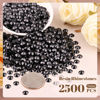 Picture of 2500PCS 5mm Resin Rhinestones in Bulk (Black), Bedazzling Flatback Crystals for Crafts DIY Nail Decoration, Gems Charms for Tumbler Shoes Clothing Fabric with Pickup Pen and Tweezers
