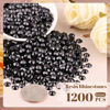 Picture of 1200PCS 6mm Resin Rhinestones in Bulk (Black), Bedazzling Flatback Crystals for Crafts DIY Nail Decoration, Gems Charms for Tumbler Shoes Clothing Fabric with Pickup Pen and Tweezers