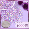 Picture of 4000PCS 4mm Resin Jelly Rhinestones in Bulk (Lavender Purple AB), Bedazzling Flatback Crystals Rhinestones for Crafting DIY Nail Decoration, Gems Diomand Charms for Tumbler Shoes Clothing Fabric
