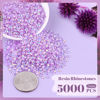 Picture of 5000PCS 2mm Resin Jelly Rhinestones in Bulk (Lavender Purple AB), Bedazzling Flatback Crystals Rhinestones for Crafting DIY Nail Decoration, Gems Diomand Charms for Tumbler Shoes Clothing Fabric