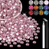 Picture of 2500PCS 5mm Resin Rhinestones in Bulk (Light Pink), Bedazzling Flatback Crystals Rhinestones for Crafting DIY Nail Decoration, Gems Diomand Charms for Tumbler Shoes Clothing Fabric