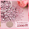 Picture of 2500PCS 5mm Resin Rhinestones in Bulk (Light Pink), Bedazzling Flatback Crystals Rhinestones for Crafting DIY Nail Decoration, Gems Diomand Charms for Tumbler Shoes Clothing Fabric