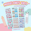 Picture of Modelones Press on Nails for Kids 144Pcs 6 Pack Children Acrylic Fake Nails Pre-glue Full Cover Glitter Gradient Color Rainbow Candy Short False Nail Art Kits Sets Christmas Day Gifts for Kids Girls