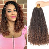 Picture of Goddess Box Braids Crochet Hair With Curly Ends 14 Inch Bohomian Box Braids Crochet Braids 8 Packs 3X Crochet Braids Synthetic Braiding Hair Extension for Black Women (14 Inch (Pack of 8), T1B 30)