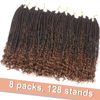 Picture of Goddess Box Braids Crochet Hair With Curly Ends 14 Inch Bohomian Box Braids Crochet Braids 8 Packs 3X Crochet Braids Synthetic Braiding Hair Extension for Black Women (14 Inch (Pack of 8), T1B 30)