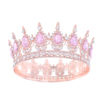 Picture of Feltent Queen Crown for Women Crystal Tiara for Girl Rhinestone Wedding Headband for Bride Hair Accessories for Costume Birthday Party Prom Gifts