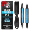 Picture of Viking Revolution Beard Pen (2 Pack) - Black Beard Pencil Filler for Men Lapiz para Barba de Hombre - Beard Filler for Men Waterproof Beard Filling Pen Kit - Long Lasting Beard Filler Pen with Brush