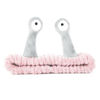 Picture of Face Wash Headband, Palm and Snail Spa Hair Bands Makeup Headbands Women Cartoon Cute Coral Fleece Elastic Headband Creative Hair Accessories for Washing Face Shower Sports (Pink&Grey)