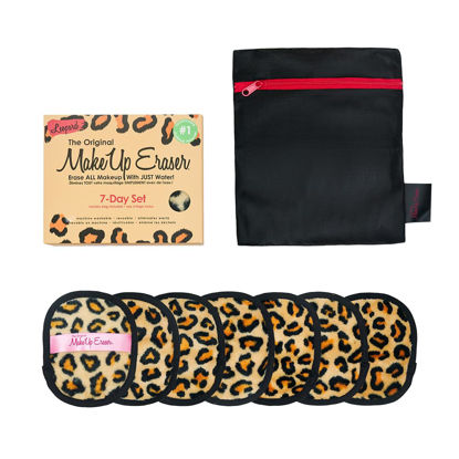 Picture of The Original MakeUp Eraser, 7-Day Set, Erase All Makeup With Just Water, Including Waterproof Mascara, Eyeliner, Foundation, Lipstick, Sunscreen, and More! Leopard, 7ct.