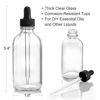 Picture of AOZITA 4 Pack, 4oz Clear Glass Dropper Bottles with 1 Funnel & 4 Lables - 120ml Tincture Bottles with Eye Droppers - Leakproof Travel Bottles For Essential Oils, Liquids