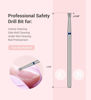 Picture of MelodySusie 6.7mm Inverted Tapered Cuticle Clean Nail Drill Bit 3/32'', Professional Safety Carbide Diamond Under Nail Cleaner for Cuticle Dead Skin Nail Prepare, Beginners Bits, Series Bit-S, Medium