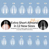 Picture of modelones Gel X Nail Kit, Extra Short Almond Gel x Nail Tips, 9-in-One Nail Glue & Portable U V Nail Lamp, 216Pcs 12Sizes Acrylic False Nails Tip Press On Nail Extension DIY Nails Art Gift for Women
