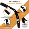 Picture of Utopia Care Professional Barber Straight Edge Razor Safety with 100-Pack Blades - 100 Percent Stainless Steel (Black)