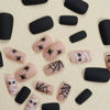 Picture of Halloween Press On Nails Short Square Fake Nails Matte Halloween Nails Press Ons With Mummy Spider Web Designs Full Cover False Nails Acrylic Glue On Nails Short Stick On Nails For Women