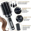 Picture of STYLEMATE Round Brush, Nano Thermal Ceramic & Ionic Tech Round Barrel Hair Brush with Boar Bristles, Roller Brush for Blow Drying, 4 Free Clips (Black, 2.9 Inch, Barrel 1.7 Inch, 45mm)