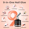 Picture of modelones Gel X Nail Kit, Gel x Nail Tips Medium Square, 9-in-One Nail Glue & Portable U V Nail Lamp, 216Pcs 12Sizes Press On Acrylic False Nails Tip Nail Extension DIY Nails Art Gift for Women