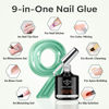 Picture of modelones Gel X Nail Kit, Gel x Nail Tips Medium Coffin Shape, 9-in-One Nail Glue & Portable U V Nail Lamp, 216Pcs 12Sizes Press On Acrylic False Nails Tip Nail Extension DIY Nails Art Gift for Women