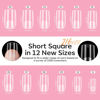 Picture of modelones Gel X Nail Kit, Short Square Gel x Nail Tips 9-in-One Nail Glue & Portable U V Nail Lamp, 216Pcs 12Sizes Press On Acrylic False Nails Tip DIY Nails Art Nail Extension Gift for Women