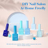 Picture of CANNI Gel Nail Polish Set, 6Pcs 9ML Baby Blue Royal Light Blue Gel Nail Polish Aquarius Water Ocean Collection Summer Soak Off UV LED Kits DIY Nail Art Manicure Home Nail Salon
