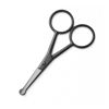 Picture of Motanar Multicolor Professional Grooming Scissors for Personal Care Facial Hair Removal and Ear Nose Eyebrow Trimming Stainless Steel Fine Straight Tip Scissors 3.9 Inch (Black Safety Head B)