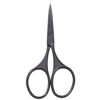 Picture of Motanar Multicolor Professional Grooming Scissors for Personal Care Facial Hair Removal and Ear Nose Eyebrow Trimming Stainless Steel Fine Straight Tip Scissors 3.9 Inch (Black Curved D)