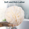 Picture of AmazerBath Loofah Sponge, Shower Loofah 60g/PCS - Body Scrubber Loofa Set of 3 Cream Color, Bath Sponge for Men and Women